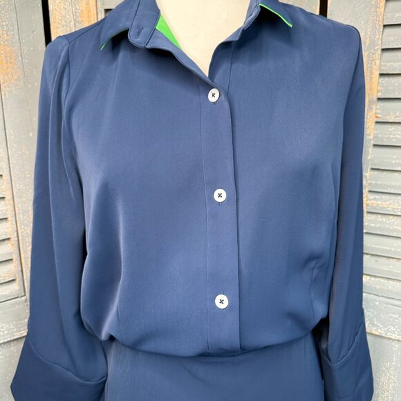 Gretchen Scott The Sophisticate Dress Silky Heaven Navy Sz 10 NWT - Picture 5 of 16